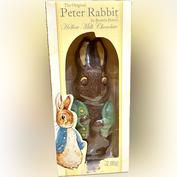 VTG RARE BEATRIX POTTER CHOCOLATE BUNNY RABIT COLLECTIBLE DECOR EASTER 6” SEALED - Picture 5 of 10